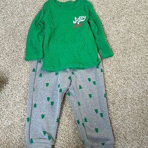Cat & Jack Christmas Jolly Tree Set Size 2T Like New